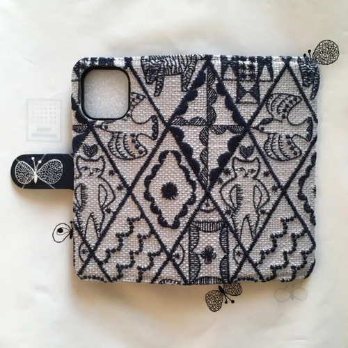 【現品】iphoneSE3 forest tile 手帳型ケース ミナペルホネン 現品】iphoneSE3 forest tile 手帳型ケース ミナペルホネン
