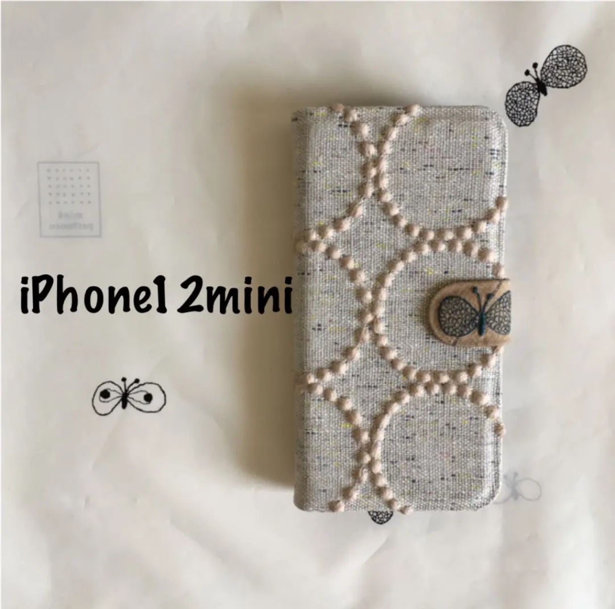 専用】iPhone12mini手帳型ケース スマホケース ミナペルホネン