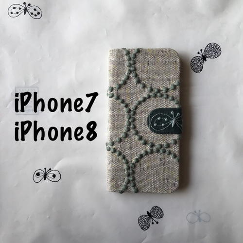 【iphoneSE3】タンバリン グレー 手帳型スマホケース ミナペルホネン iphoneSE3】タンバリン グレー 手帳型スマホケース ミナ