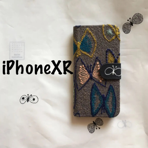 iPhoneXRスマホカバー 手帳型ケース ミナペルホネン sky flower スマホカバー iPhoneXR手帳型ケース スマホケース ミナ