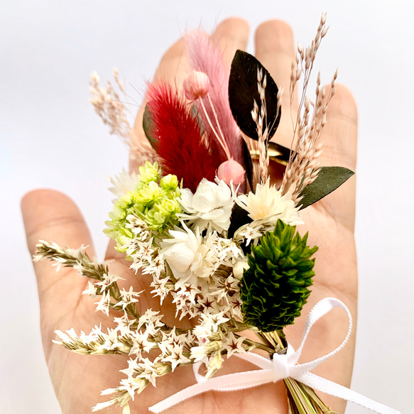 ＊ミニブーケ、ミニ花束 ＊席礼、結婚式、披露宴にも‼︎ 可愛い野の花、小花を集めました❤︎ プリザーブドフラワー 2枚目の画像