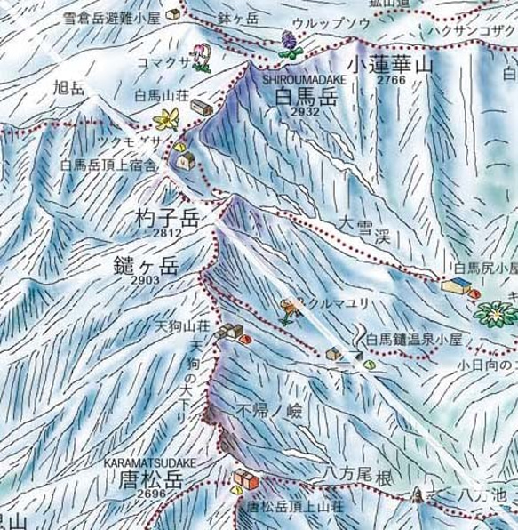 北アルプスに行きたくなる地図 4枚目の画像