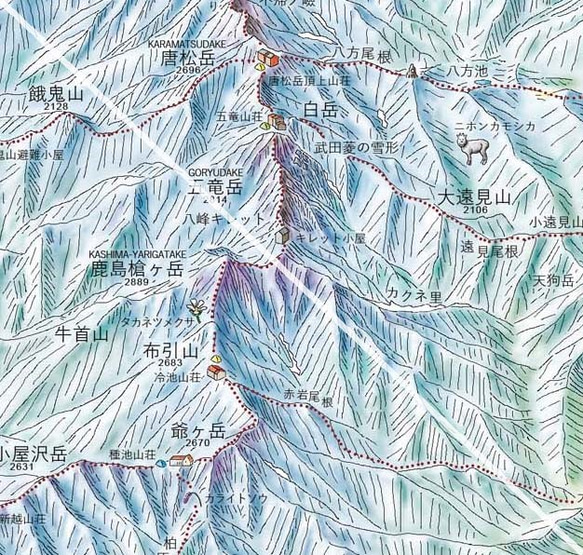 北アルプスに行きたくなる地図 5枚目の画像