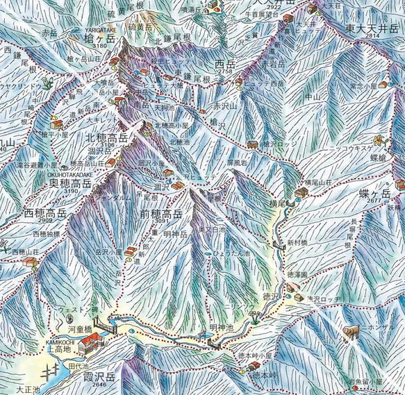 北アルプスに行きたくなる地図 7枚目の画像