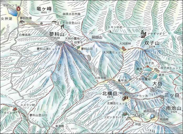 八ヶ岳鳥瞰マップ「ヤツの地図」 3枚目の画像