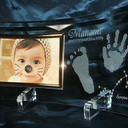 ＜３個セット・送料無料＞赤ちゃんの手形（足形）＆星座のエッチングフォトフレーム 2枚目の画像