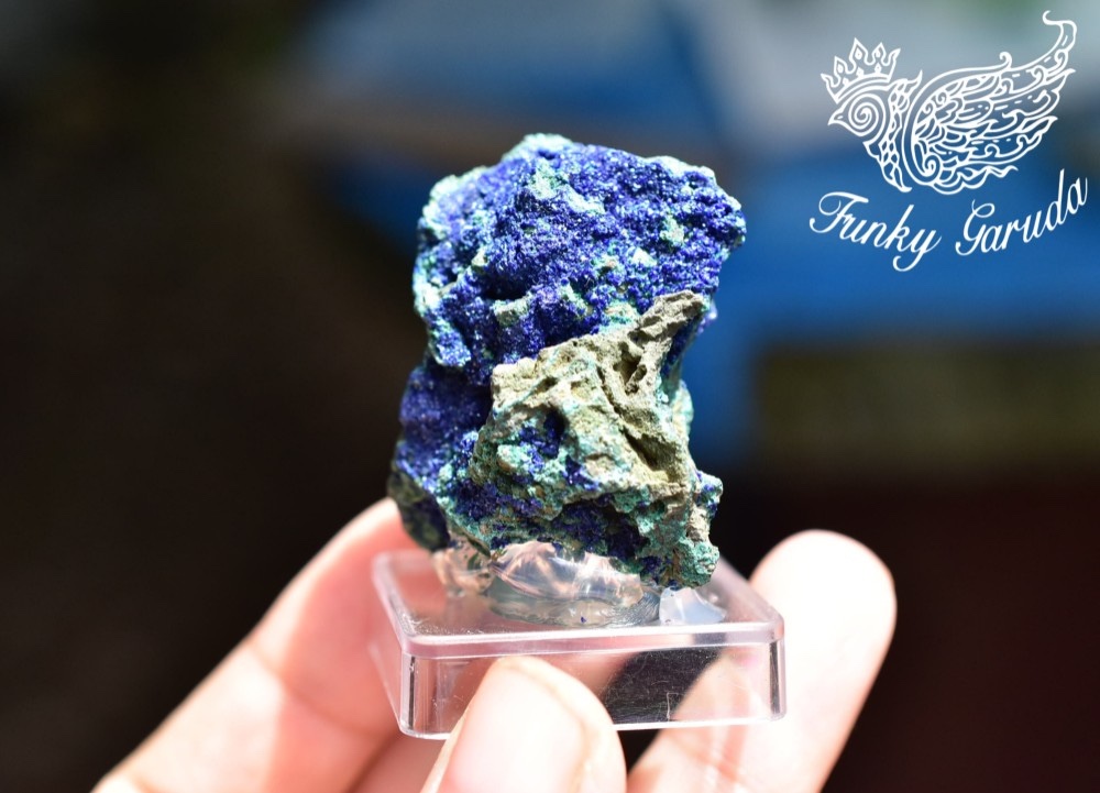 ２つの石がひとつに★アズロマラカイト原石 azm004