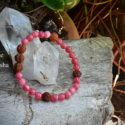 天然石♡大粒♡鮮やか極上ルビーのブレスレット14kgf