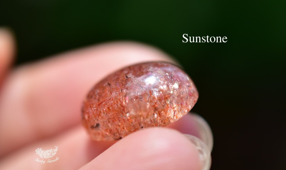 高品質✿大玉❀美品✿天然石サンストーン約12.7㍉パワーストーン 高品質++]ミックススーパーセブンブレスレット（約14mm大玉