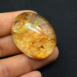 虹インクルージョン☆イエローゴールド☆クォーツインクォーツ ルース