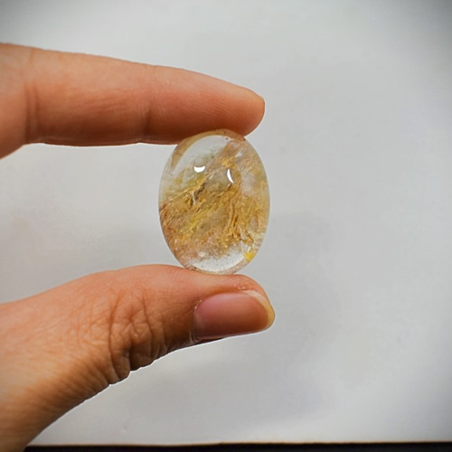 水晶の中の断層☆クォーツインクォーツ ルース カポジョンgar059