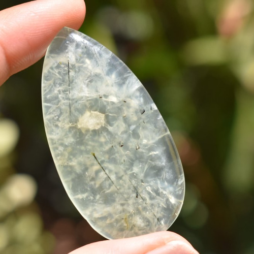 静かな内包物☆プレシャスプレナイトpre005 天然石 Funky garuda stone  