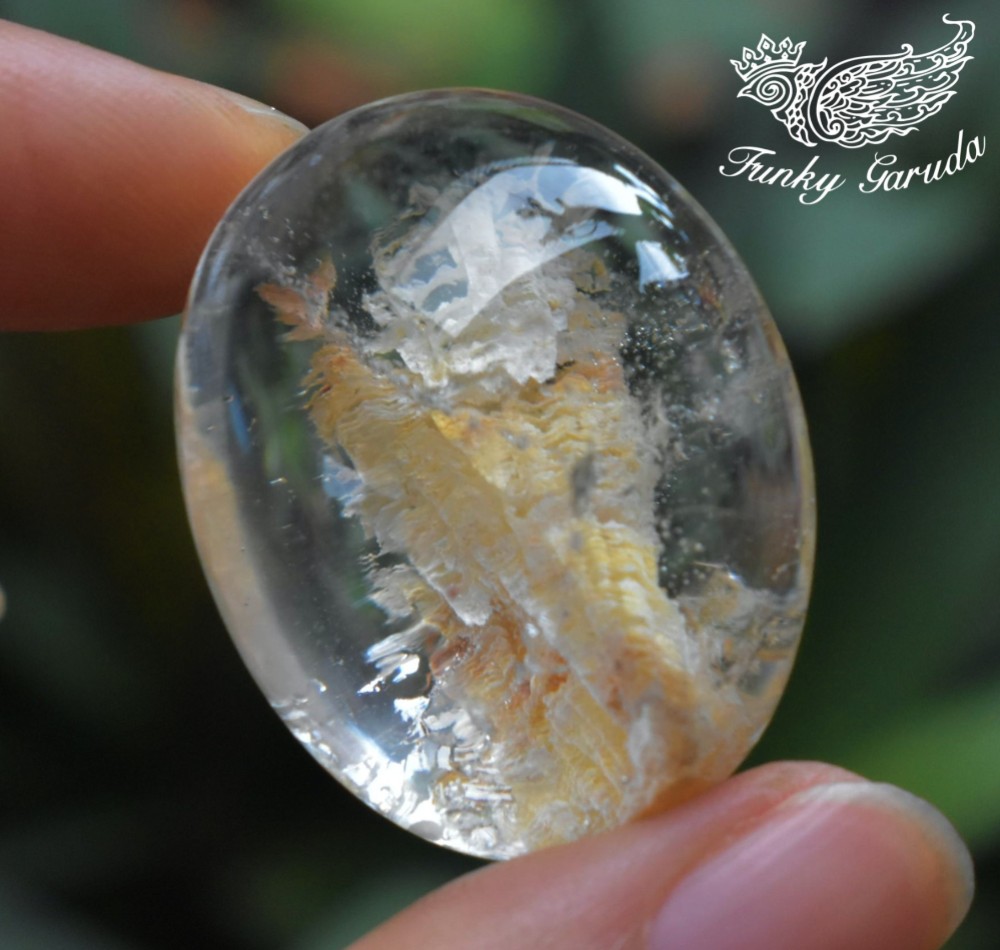 天然カラー★ミルキーホワイト★ガーデンクォーツ　ルース gar129