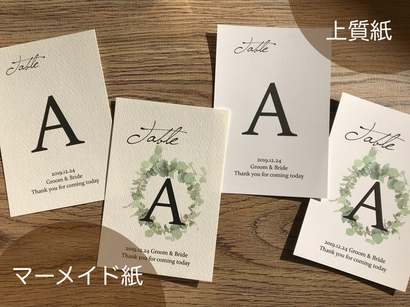 結婚式アイテム　テーブルナンバー 選べるサイズ》長方形 テーブルナンバー〔MALONE-H〕大人