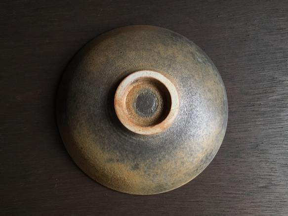 《グリーン器》鉢皿　Φ12.8cm（トルコ／銅釉）[G-07] 3枚目の画像