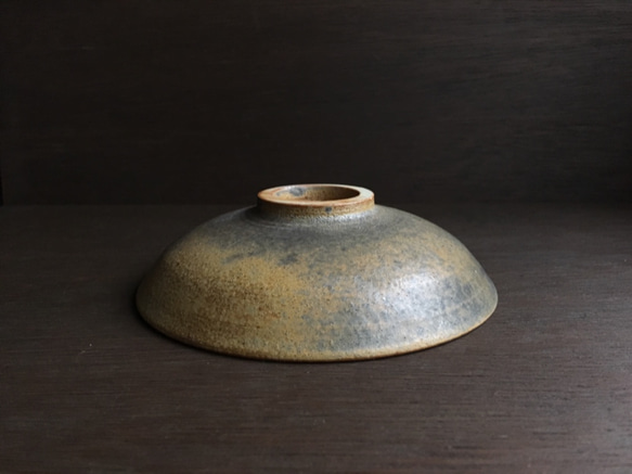《グリーン器》鉢皿　Φ12.8cm（トルコ／銅釉）[G-07] 5枚目の画像