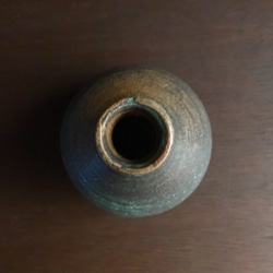 《グリーン花瓶》花器・一輪挿し（トルコ／銅釉）[G-01] 5枚目の画像