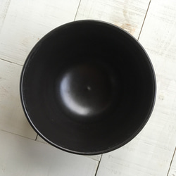 《ノワール器》ボウル・鉢　Φ13cm（黒マット釉）［N-02] 4枚目の画像