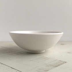 《白マット器》鉢皿・ボウル　Φ13.2cm（白マット釉／貫入）［W-12] 3枚目の画像