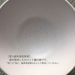 《白マット器》鉢皿・ボウル　Φ13.2cm（白マット釉／貫入）［W-12] 7枚目の画像
