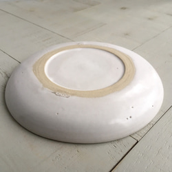 《白マット器》リム・皿　Φ15.4cm（白マット釉／貫入）［W-14] 5枚目の画像