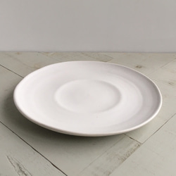 《白マット器》リム皿・トースト　Φ19.4cm（白マット釉／貫入）［W-20] 1枚目の画像