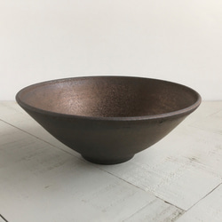 《黒金器》鉢皿　Φ15.3cm（黒金釉）［K-13] 2枚目の画像