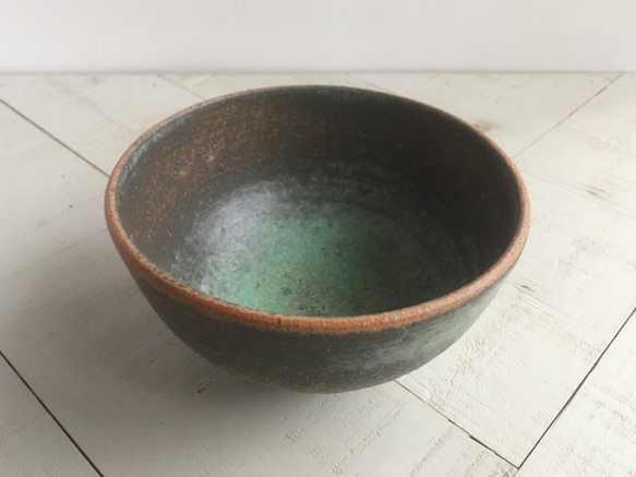 ボウル　小鉢　アンティーク　骨董　工芸品　陶芸　民藝 アンティーク赤切子ボウル 大正ロマンの幾何学模様