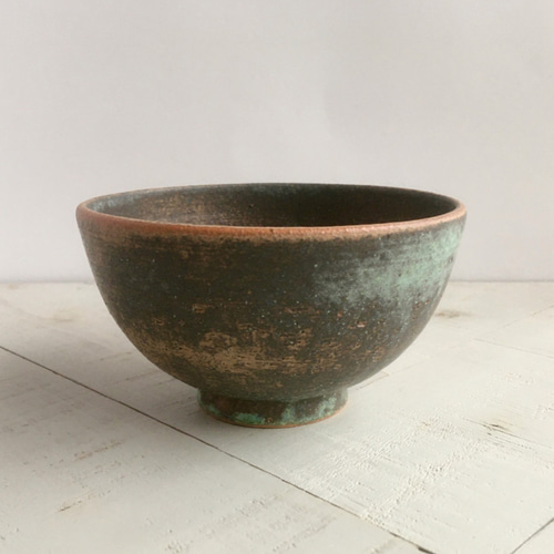 グリーン器》ボウル・鉢 Φ11.8cm（トルコ／銅釉）[G-44] お椀