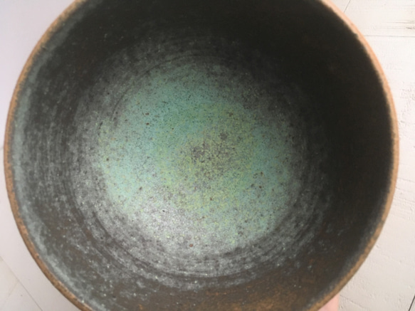 《グリーン器》ボウル・鉢　Φ11.8cm（トルコ／銅釉）[G-44] 8枚目の画像