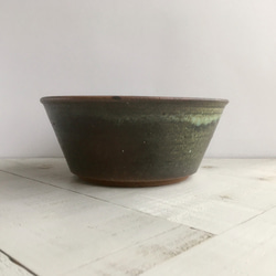 《グリーン器》ボウル・ラーメン鉢（トルコ／銅釉）[G-68] 6枚目の画像