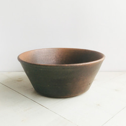 《グリーン器》ボウル・ラーメン鉢（トルコ／銅釉）[G-69] 1枚目の画像
