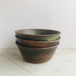 《グリーン器》ボウル・ラーメン鉢（トルコ／銅釉）[G-69] 9枚目の画像