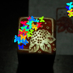 紫陽花　アジサイのはんこ　15mm角　石のはんこ　篆刻　花 2枚目の画像