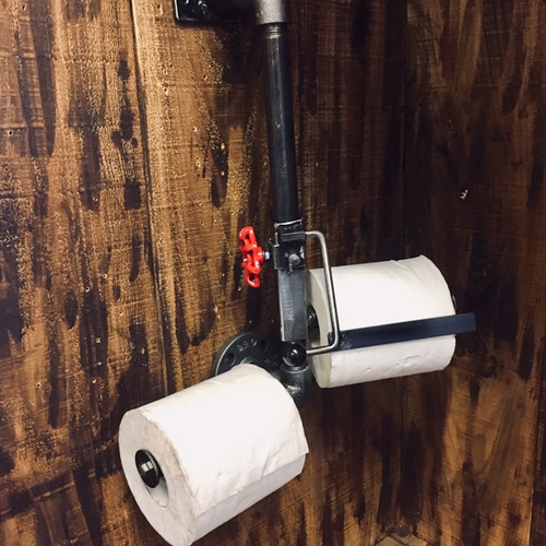 cream.70 ガス管ペーパーホルダー 縞板棚 アシストバー仕様