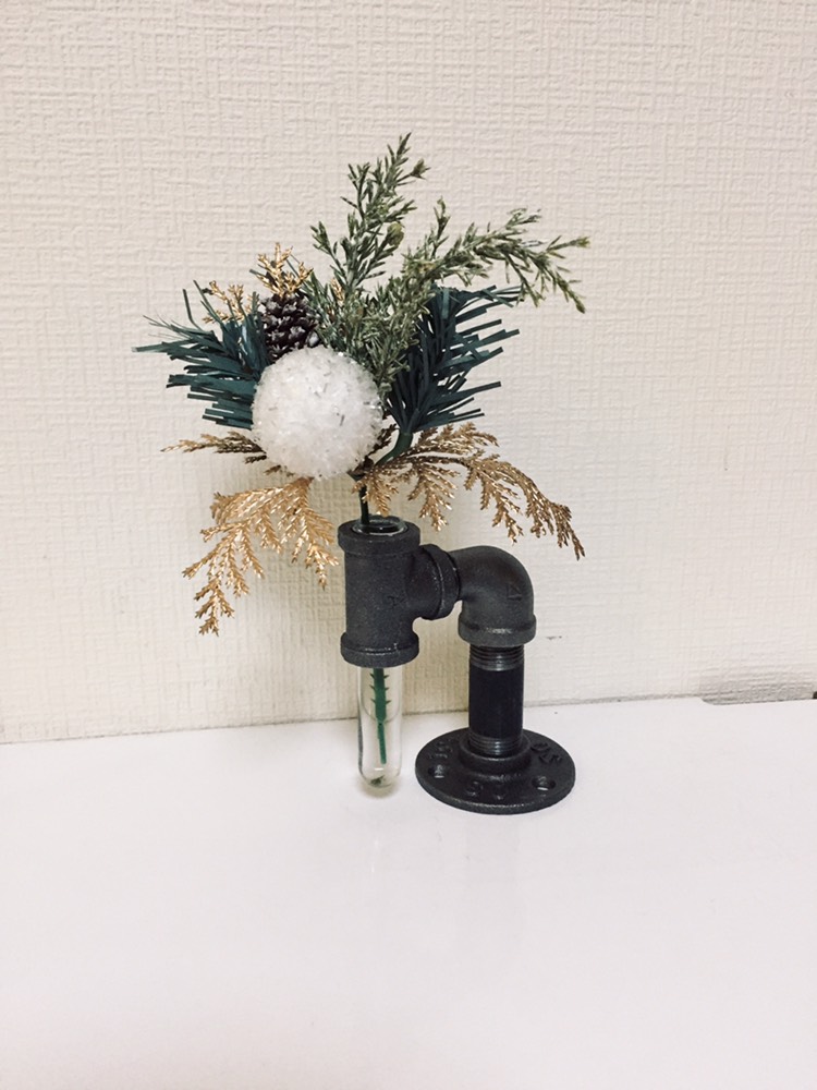 cream.70 一輪挿し 試験管 ガス管  卓上型 インダストリアル ブルックリン @