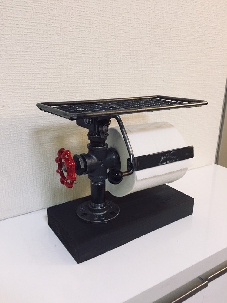 cream.70 卓上ペーパーホルダー ガス管 インダストリアル アシストバー仕様 @