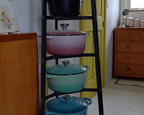 cream.70 6段ポットラックタワー アイアンラック ルクルーゼなど