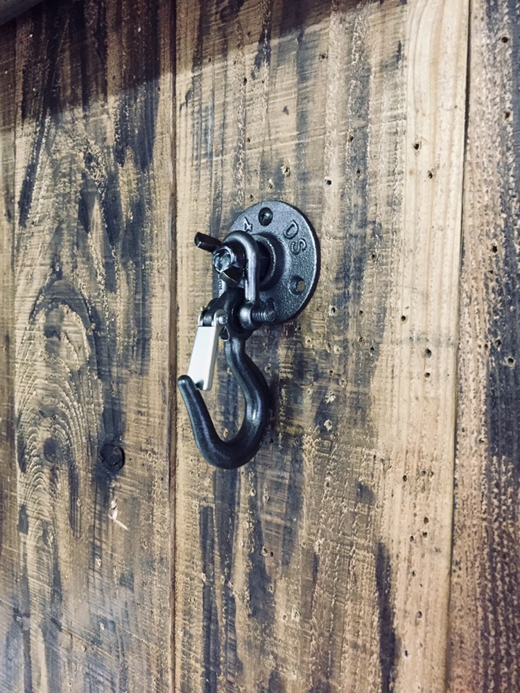 cream.70 ガス管フック 0.25t ドックパーキング インダストリアル 開閉ゲート付 @