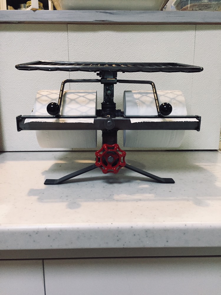 cream.70 ペーパーホルダー ガス管 インダストリアル ダブル押さえ