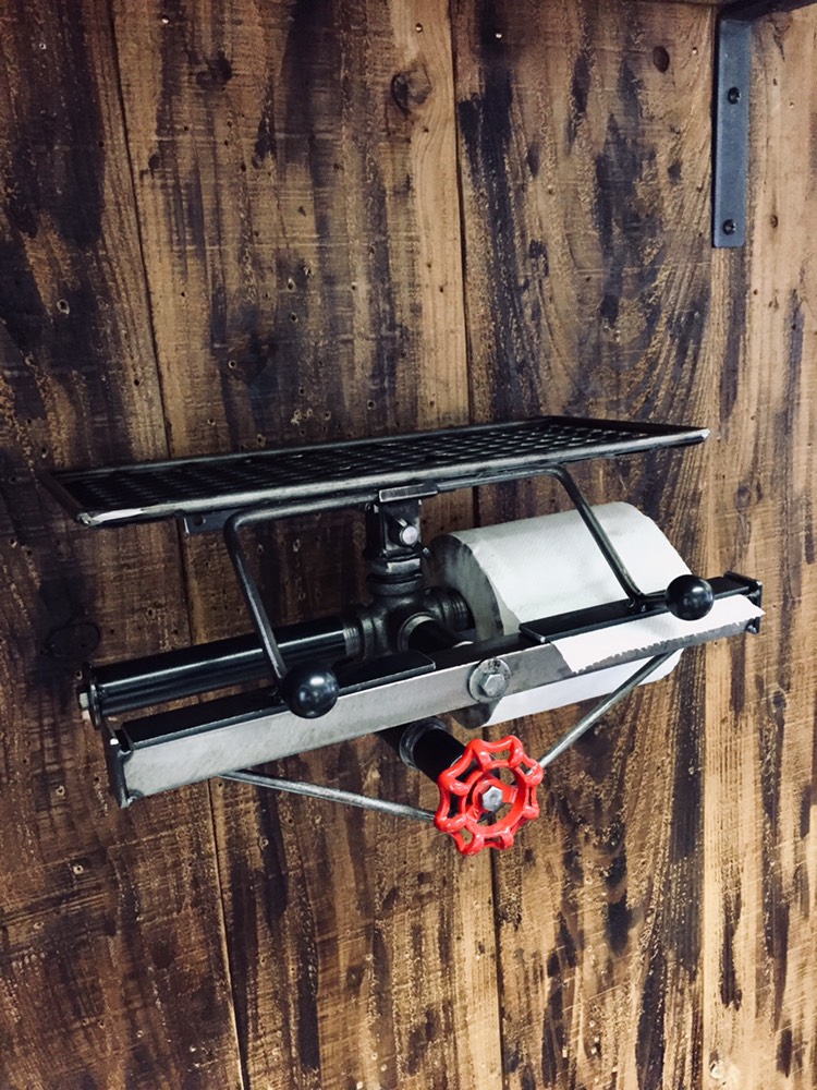 cream.70 ガス管 ペーパーホルダー ダブル アシストバーインダストリアル ブルックリン @