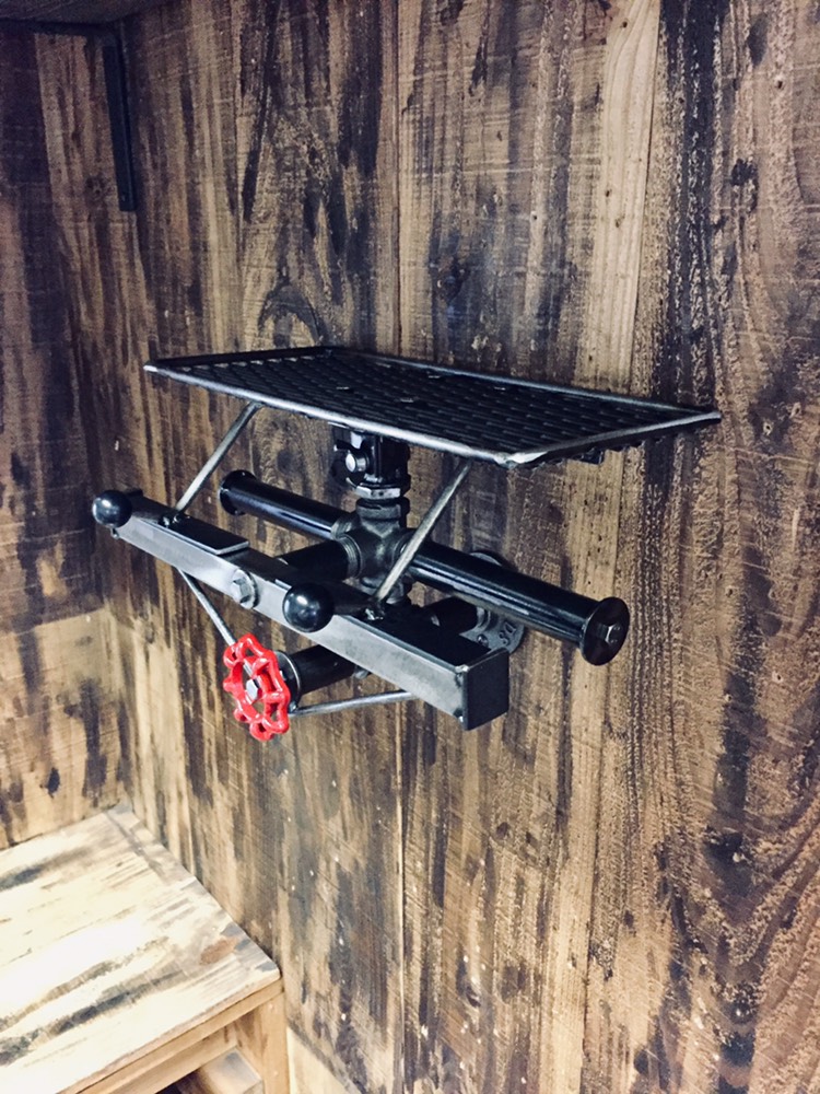 cream.70 ガス管 ペーパーホルダー ダブル アシストバーインダストリアル ブルックリン @