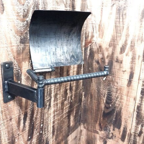 cream.70 アイアン トイレットペーパーホルダー カバー付き 工業系