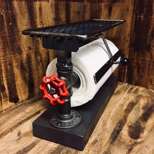 cream.70 キッチンペーパーホルダー 壁掛け インダストリアル