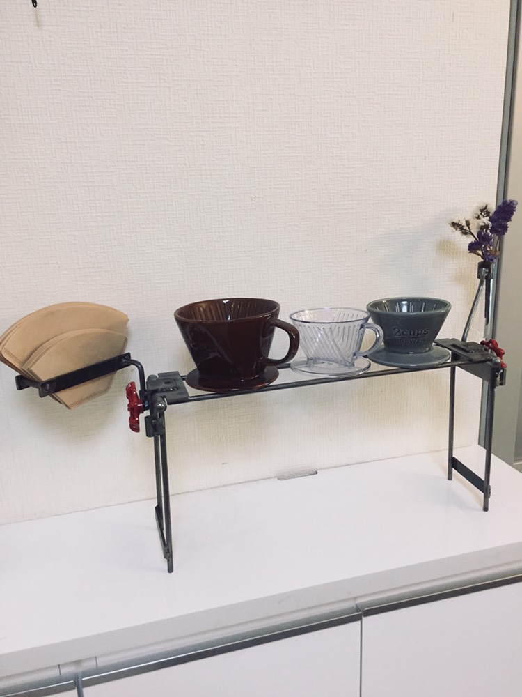 cream.70 ドリップスタンド シングル3連 折りたたみ式 ガス管ハンドル 一輪挿し付き 7