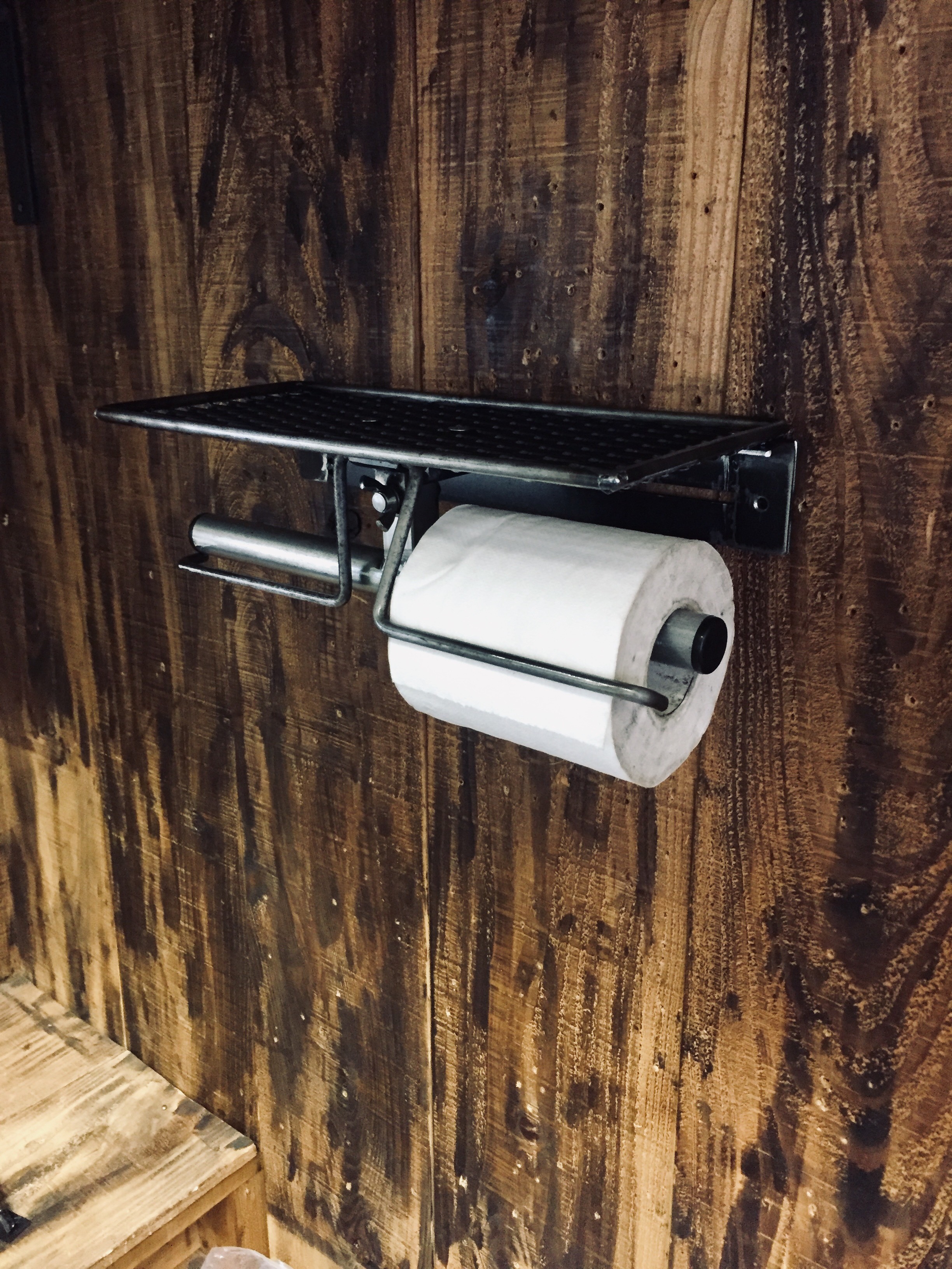 cream.70 ペーパーホルダー 鉄網棚 左右取り付けフリー 素地仕上げ 4