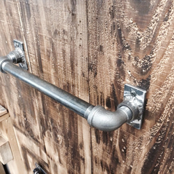 cream.70 ガス管 L230 ドアハンドル 取っ手 タオルハンガー