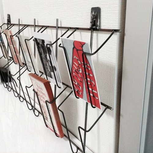 cream.70 アイアン カードラック 壁掛け ハンギングシェルフ 10