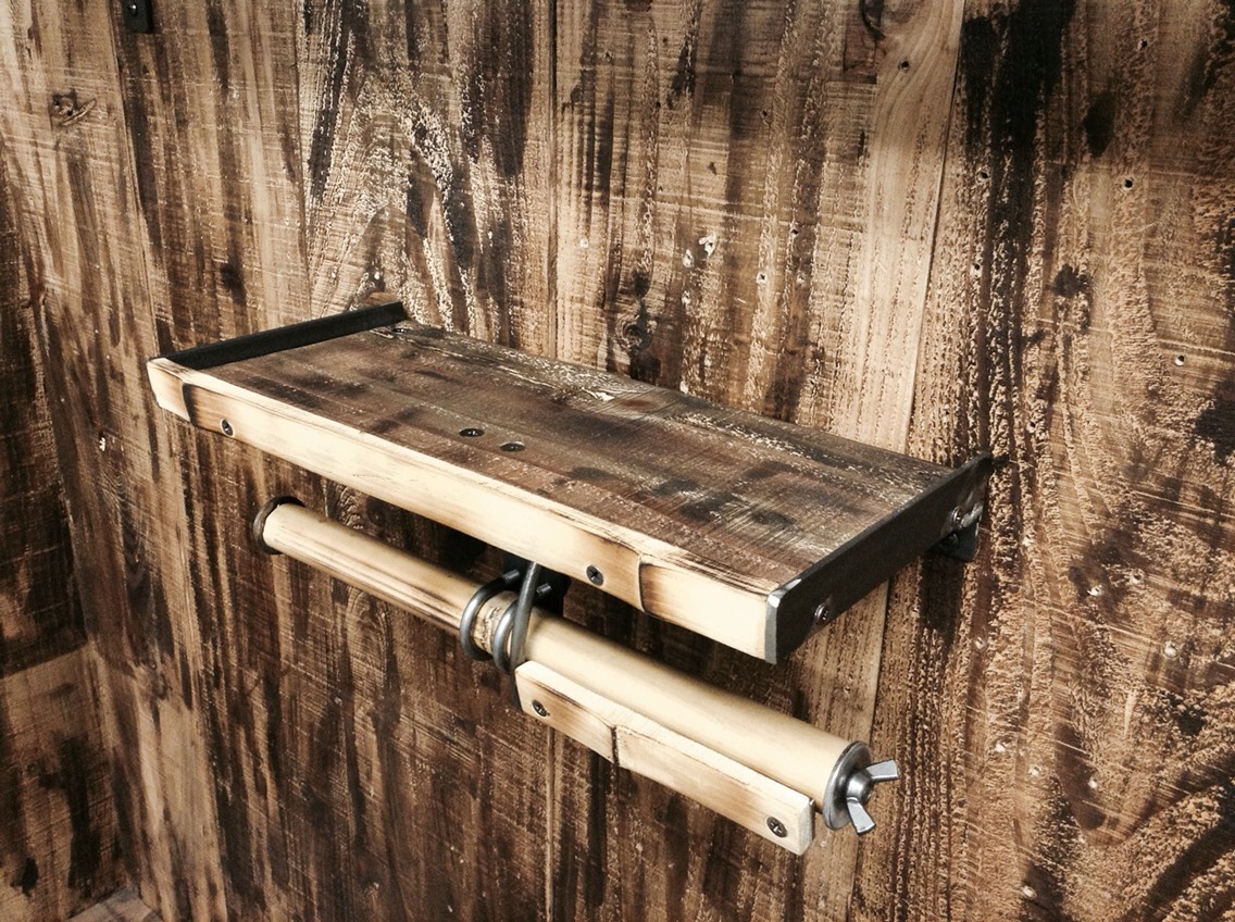 cream.70 アイアン バンブーウッドコンビ ダブル ペーパーホルダー 3