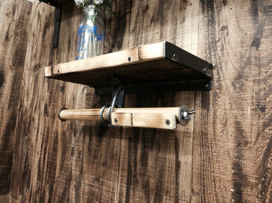 cream.70 アイアン バンブーウッドコンビ ダブル ペーパーホルダー 3